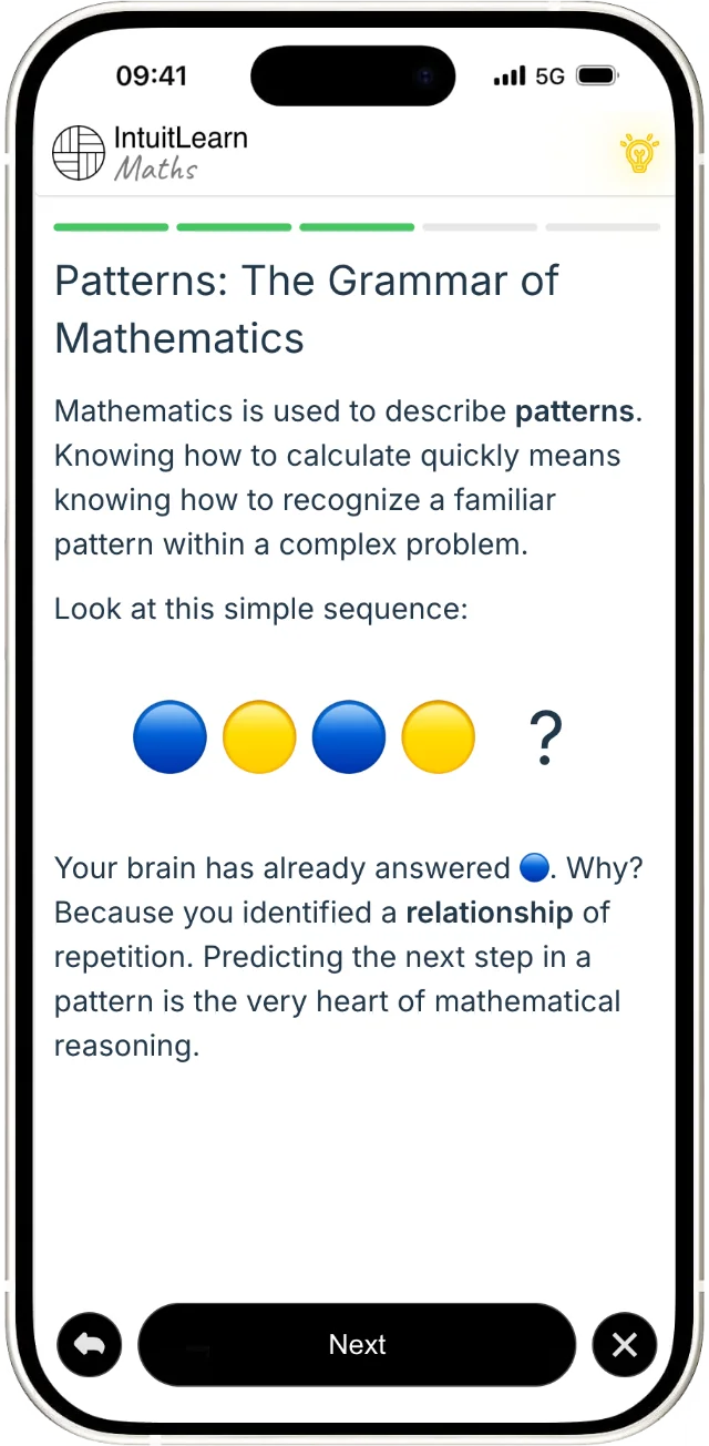 Screenshot of the reading experience